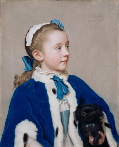 Maria Frederike van Reede-Athlone mit sieben Jahren, 1755-1756 von Jean Étienne Liotard