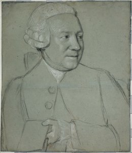 Porträt eines Mannes, der ein Buch hält, nach rechts gewandt von Jean Étienne Liotard