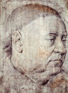 Zeichnung für das Porträt von Guillaume Jouvenel des Ursins, Kanzler von Karl VII. von Jean Fouquet (circa 1415-circa 1481)