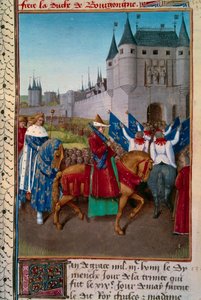 Einzug in Paris von Karl V, angeführt von Robert de Fiennes von Jean Fouquet