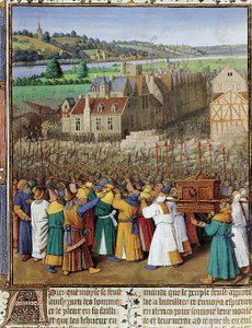 Der Fall von Jericho, ca. 1465-70 von Jean Fouquet