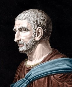 Porträt von Lucius Junius Brutus - legendärer Gründer der Römischen Republik - Gravur von Jean François Janinet