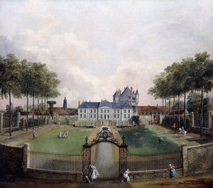 Ansichten des Château de Mousseaux und seiner Gärten von Jean Francois Hue