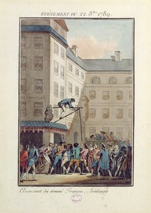 Ereignisse des 22. Oktober 1789: Hinrichtung eines Mannes namens Francois, ein Bäcker von Jean Francois Janinet