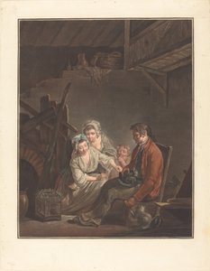 Der gefangene Vogel von Jean Francois Janinet