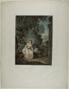 Madame Dugazon in der Oper „Nina, ou La folle par amour“ (Nina, oder Die Frau, die aus Liebe verrückt wurde) von Jean Francois Janinet