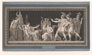 Tarquinius und seine spinnende Frau Lucretia