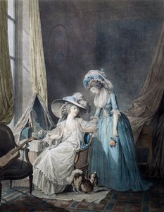 Das schwierige Geständnis - Gravur von Janinet