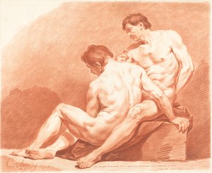 Zwei männliche Akte, ca. 1774 von Jean Francois Janinet