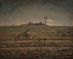 Die Ebene von Chailly mit Egge und Pflug von Jean Francois Millet