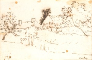 Ein Hof zwischen Bäumen, Vichy (Allier)