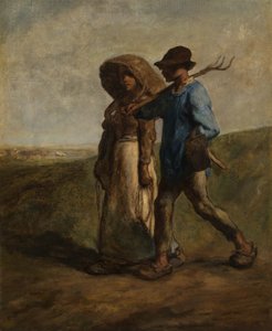 Zur Arbeit gehen, ca. 1850-51 von Jean Francois Millet