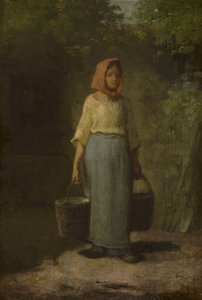 Bauernmädchen kehrt vom Brunnen zurück, ca. 1860 von Jean Francois Millet