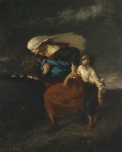 Rückzug vor dem Sturm von Jean Francois Millet