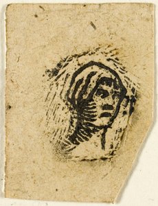 Skizzen, Fragment: Kopf einer Frau mit Kopftuch von Jean Francois Millet