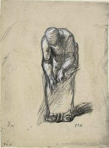 Studie zum Flachszupfen von Jean Francois Millet