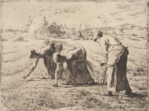 Die Ährenleserinnen, ca. 1855-56 von Jean Francois Millet
