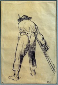Der Schnitter (Zeichnungsvorbereitung) von Jean Francois Millet