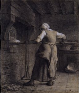 Frau beim Brotbacken von Jean Francois Millet