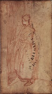 Junge Frau nimmt Wäsche aus einem Regal, ca. 1850-52 von Jean Francois Millet
