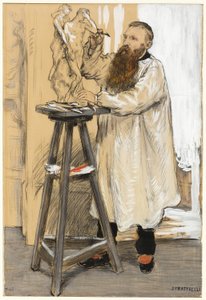 Porträt des Bildhauers Auguste Rodin in seinem Atelier von Jean Francois Rafaelli