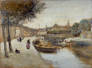 Ein Kanal in Quimperle von Jean Francois Raffaelli