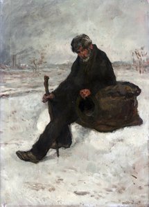Ein Philosoph, Cheminot im Schnee von Jean Francois Raffaelli