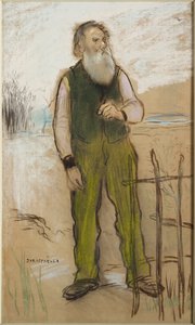 Mann am Stadtrand, ca. 1885 von Jean Francois Raffaelli