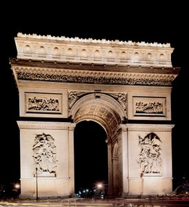 Ansicht des Arc de Triomphe von Jean Francois Chalgrin von Jean Francois Therese Chalgrin