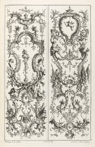 Zwei Paneele mit grotesken Designs