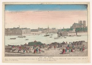 Ansicht der Stadt Paris vom Quai de Miramion (Vue de Paris) von Jean François Daumont