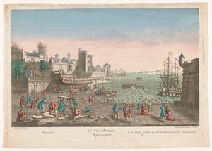 Ansicht einer Werft von Jean François Daumont