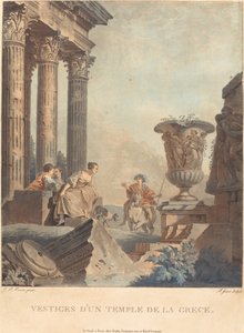 Überreste eines Tempels in Griechenland von Jean François Janinet after Giovanni Paolo Panini