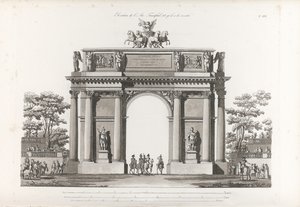 Triumphbogen. Aus: Recueil des façades des principaux monuments construits à St.-Pétersbourg