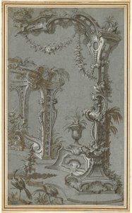 Ein Rokoko-Gartengitter und Pavillon von Jean François de Cuvilliés I