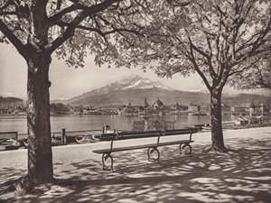 Schweiz: Luzern, mit dem Pilatus von Jean Gaberell