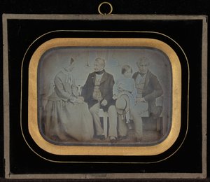 Porträt von M. & Mme. Eynard und M. de Regny mit seinem Sohn