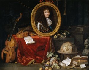 Allegorie auf Ludwig XIV., Beschützer der Künste und Wissenschaften von Jean Garnier