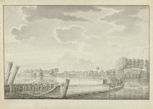 Angriff bei Ouderkerk aan de Amstel, 1787 von Jean George Teissier (signed by artist)