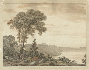 Ansicht von Castel Gandolfo und dem Albaner See