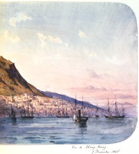 Ansicht von Hongkong, 7. Dezember 1865 von Jean Henri Zuber