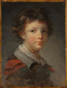 Ein Junge in einem rot gefütterten Umhang von Jean Honore Fragonard
