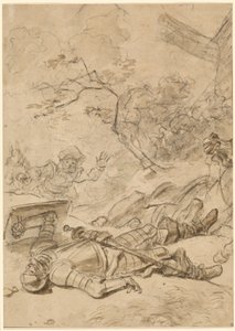 Don Quijote von der Windmühle besiegt von Jean Honore Fragonard