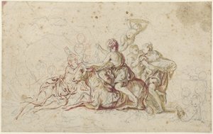 Europa von Jupiter in Gestalt eines Stiers entführt (?) von Jean Honore Fragonard