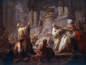 Jerobeam opfert den Götzen - „Das Opfer Jerobeams an die Götzen“ von Jean Honore Fragonard