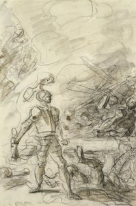 Orlando bezwingt einen Räuber mit einem Feuerbrand von Jean Honore Fragonard