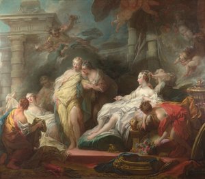 Psyche zeigt ihren Schwestern ihre Geschenke von Amor, 1753 von Jean Honore Fragonard