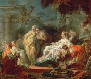Psyche zeigt ihren Schwestern ihre Geschenke von Amor, 1753 von Jean Honore Fragonard