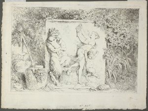 Familie der Satyrn, aus Bacchanales oder Satyrspiele