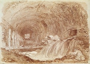 Ställe des Maecenas in Tivoli (Rötel auf Papier) von Jean Honore Fragonard